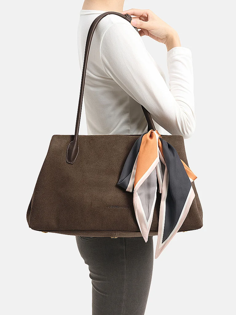 LES VISIONNAIRES Bolso de piel - Shopper SOHIE GRANDE marrón